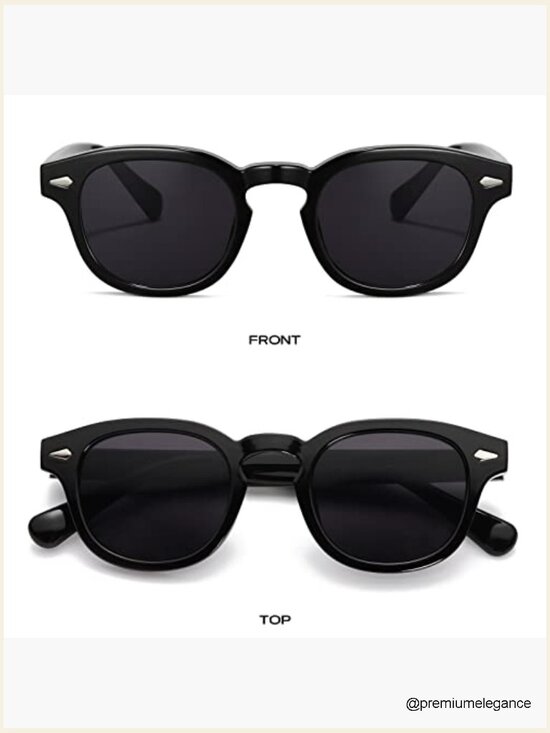 Vintage Retro Round Tinted Sunglasses 46mm TR90 Frame UV400 main image 5